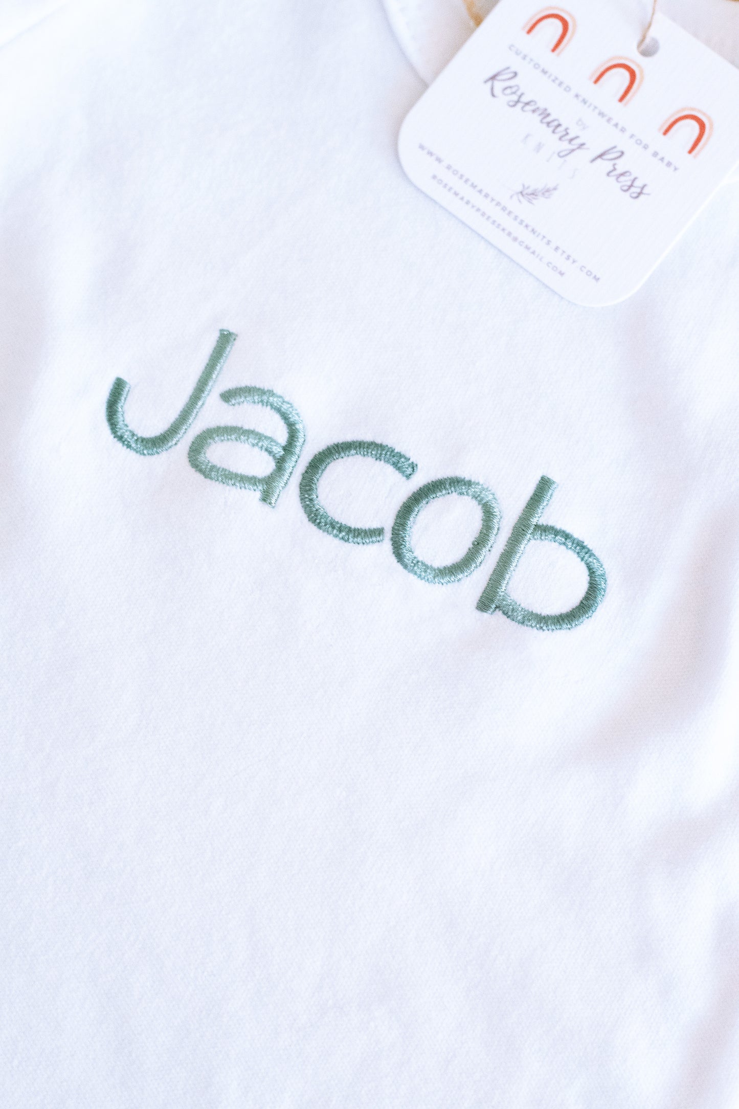 Personalized Baby Boy Bodysuit | Custom Embroidered Baby Bodysuit | 0-to-3 Months