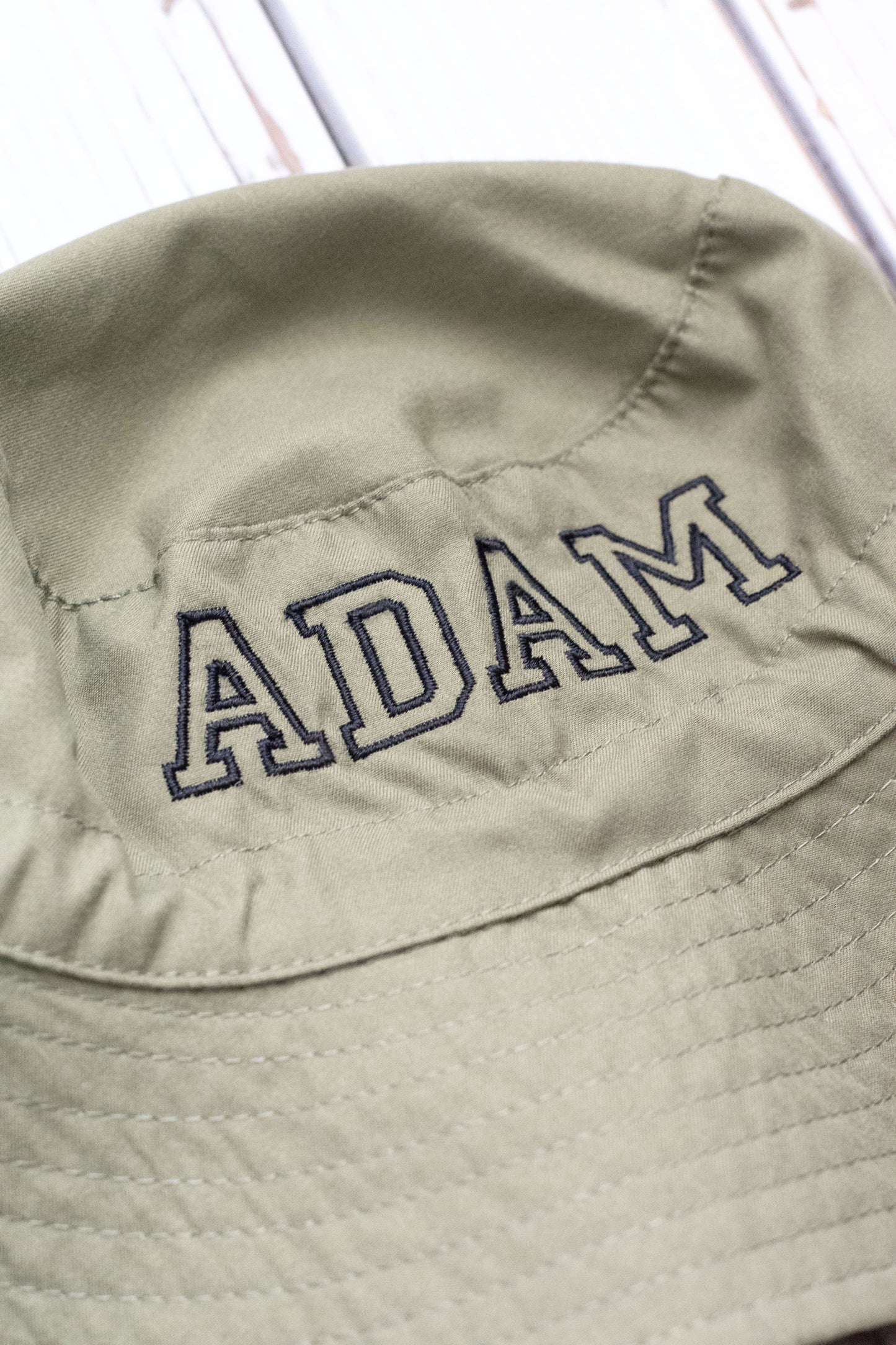 Personalized Baby Sun Hat Neutral Custom Embroidered Bucket Hat Toddler and Baby