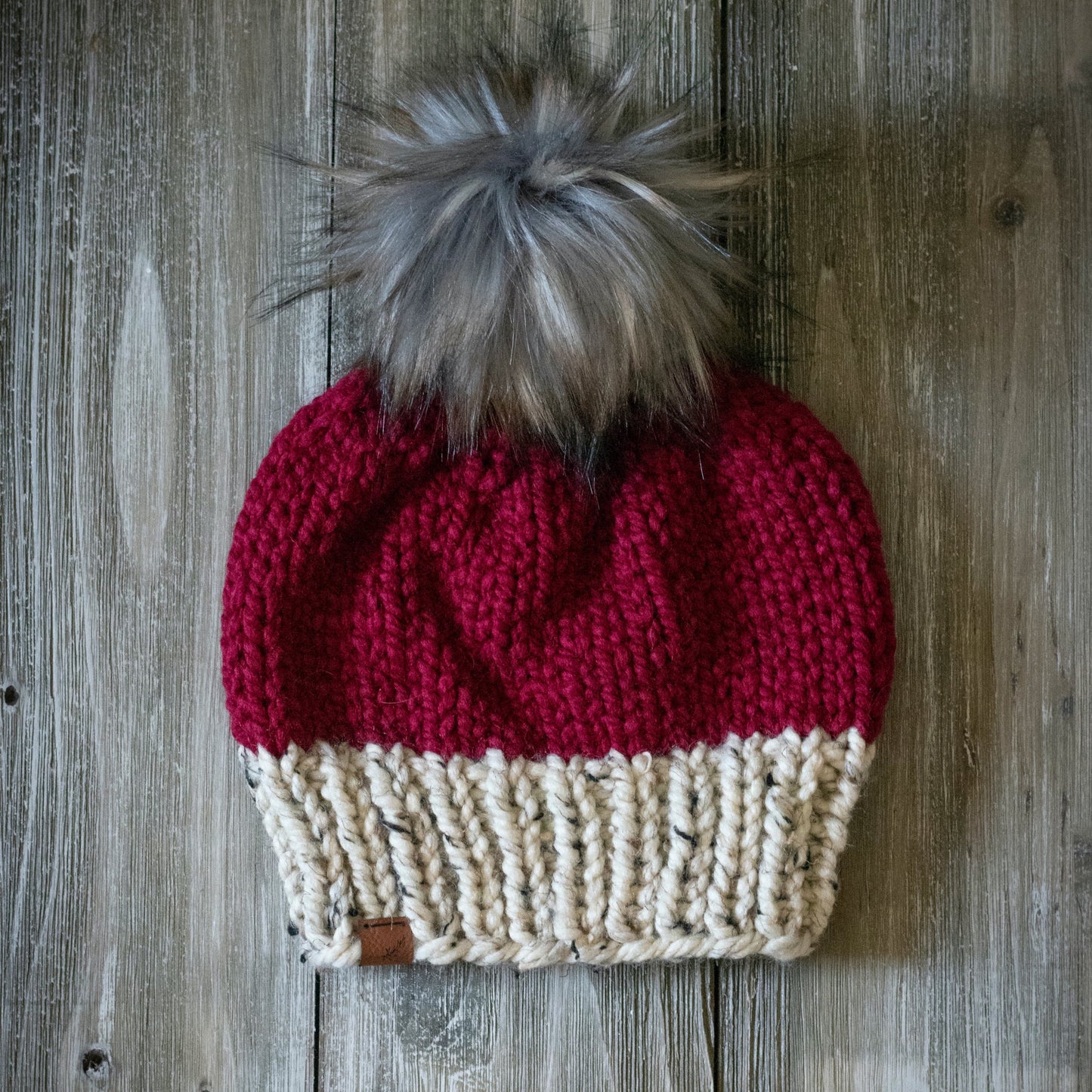 Knit Santa Hat with Pom Pom | Women's Classic Santa Hat Beanie