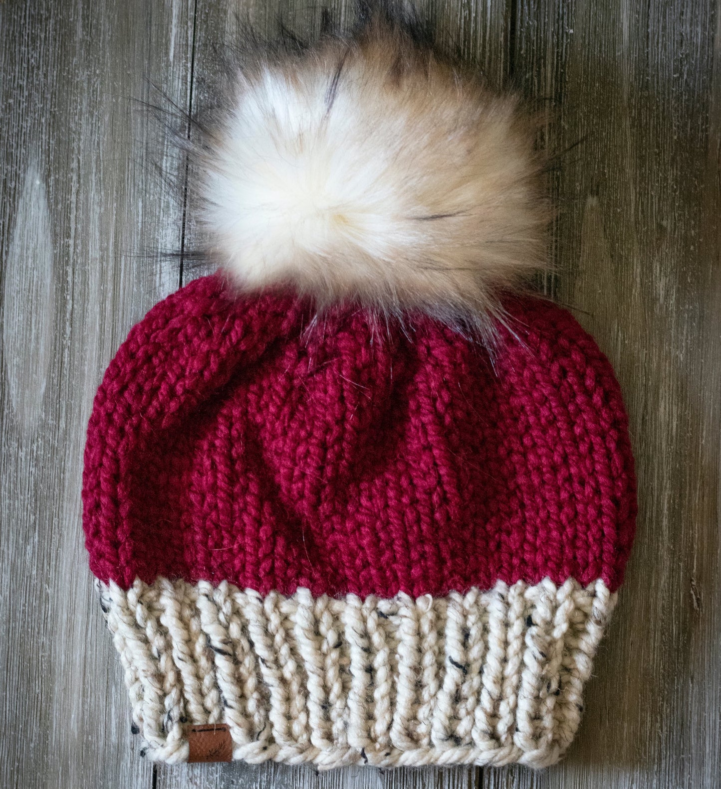 Knit Santa Hat with Pom Pom | Women's Classic Santa Hat Beanie