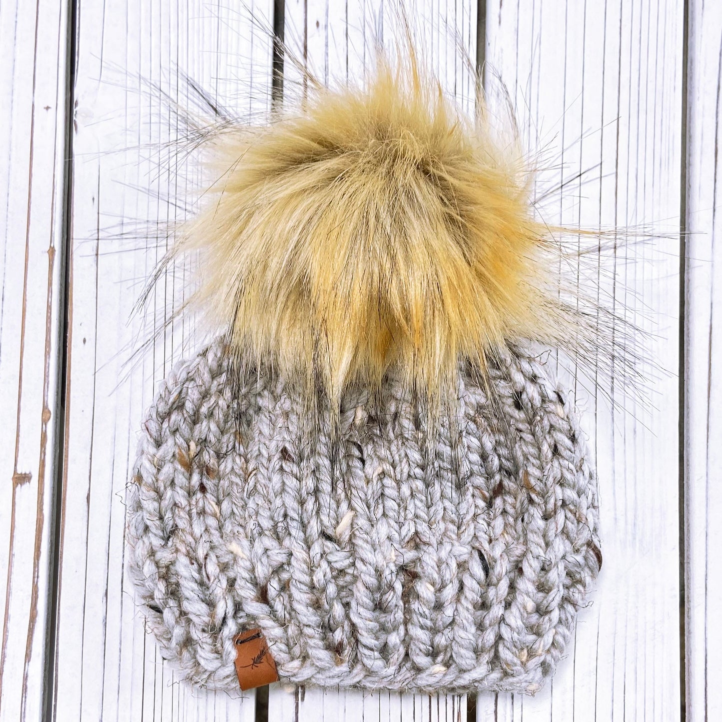 Personalized Baby Knit Hat with Pom Pom | For Baby, Toddler and Child