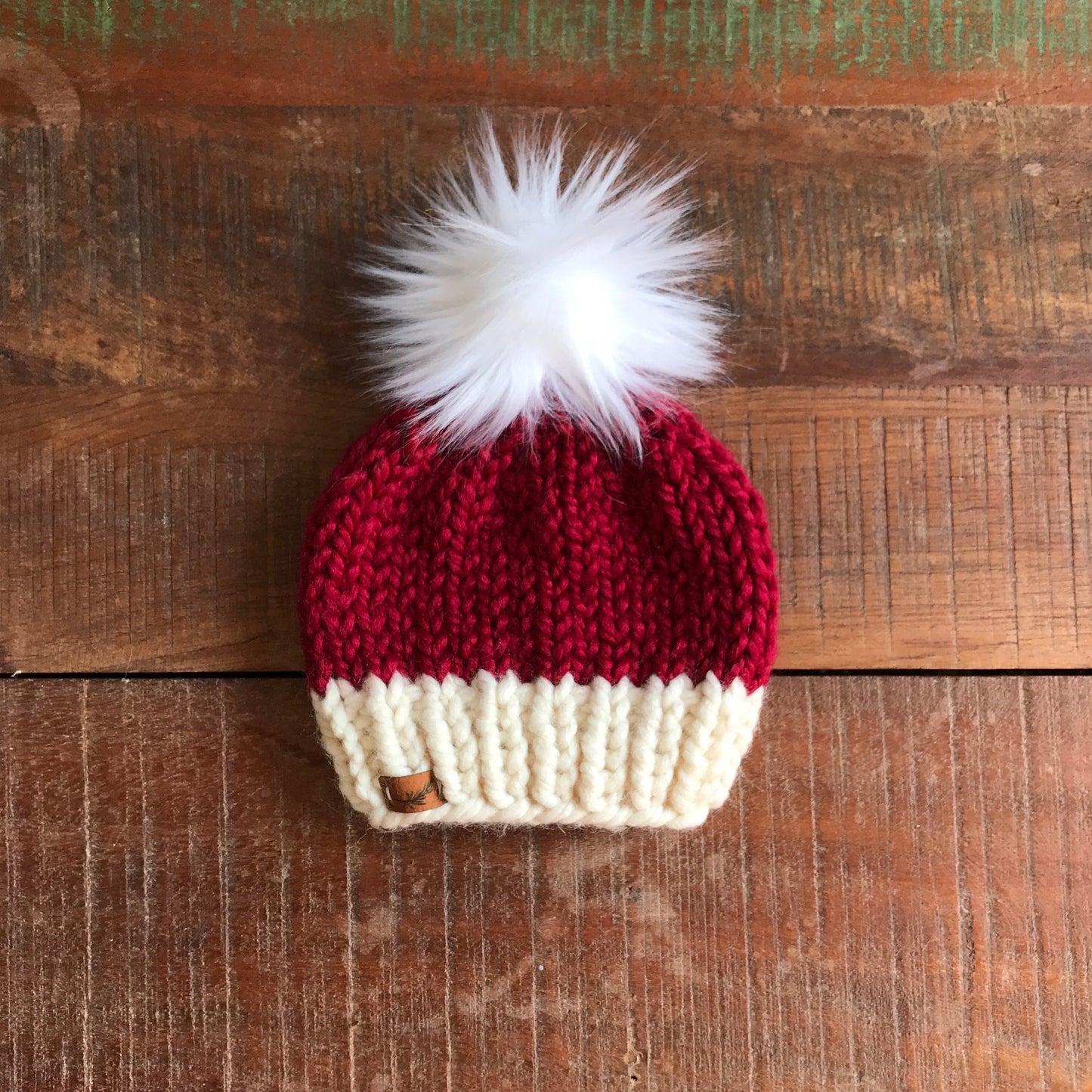 Knit Baby Santa Hat | Newborn Santa Hat Red | Handmade Santa Beanie - For Newborn, Baby, Toddler and Child