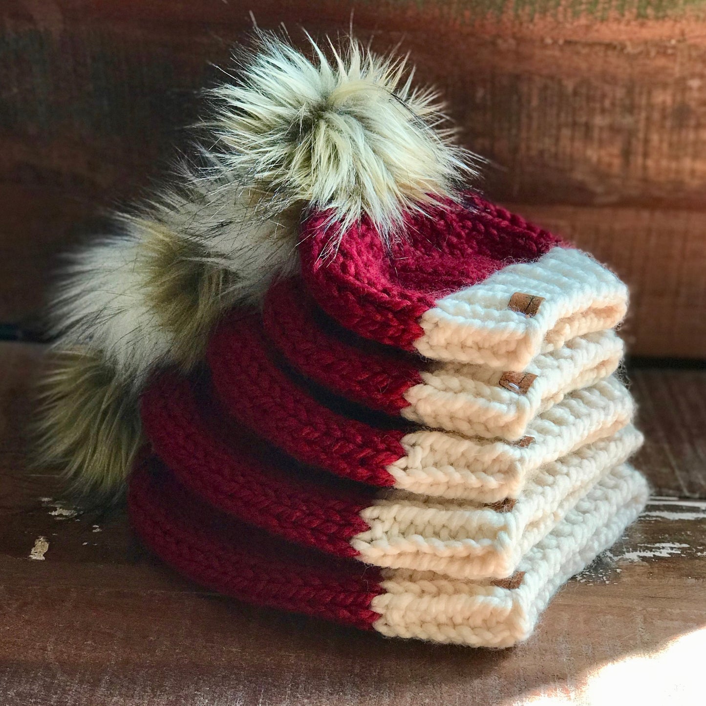 Knit Baby Santa Hat | Newborn Santa Hat Red | Handmade Santa Beanie - For Newborn, Baby, Toddler and Child