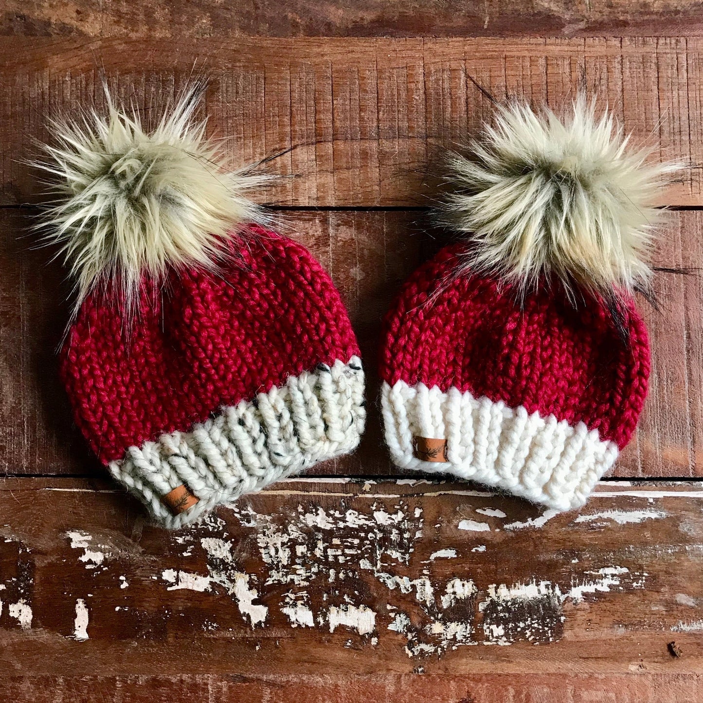 Knit Baby Santa Hat | Newborn Santa Hat Red | Handmade Santa Beanie - For Newborn, Baby, Toddler and Child