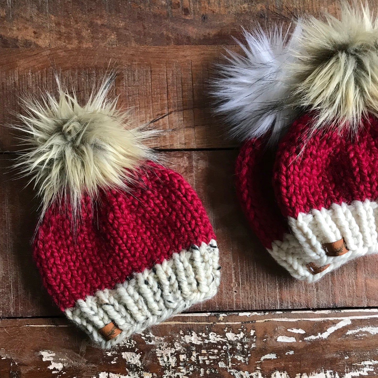 Knit Baby Santa Hat | Newborn Santa Hat Red | Handmade Santa Beanie - For Newborn, Baby, Toddler and Child