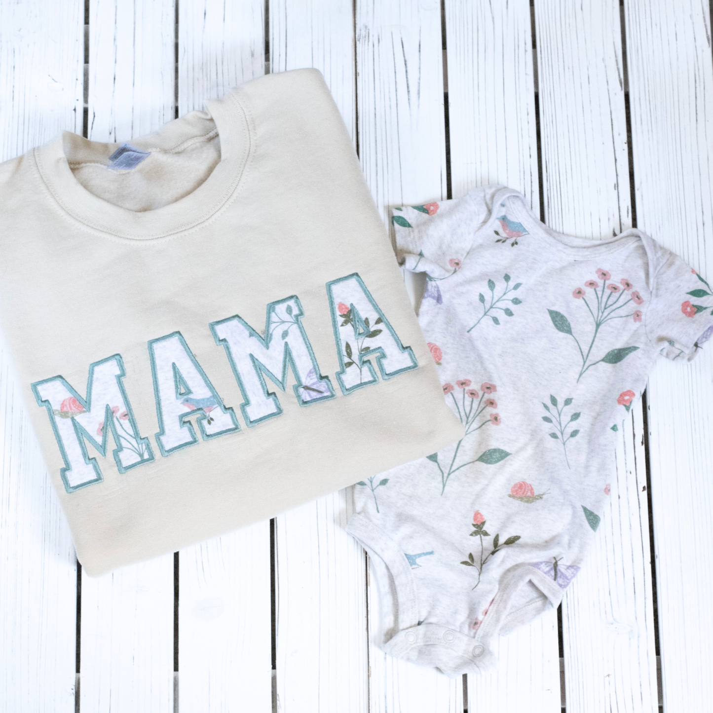 Custom Keepsake Sweater | MAMA Embroidered Keepsake Sweatshirt With Kids Names on Sleeve