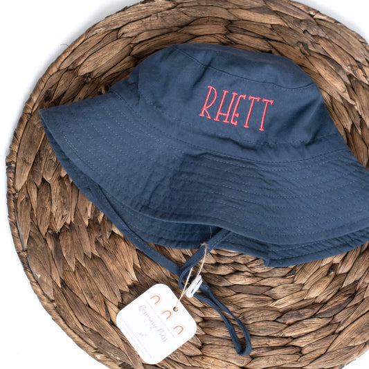 Personalized Baby Navy Sun Hat Toddler and Baby