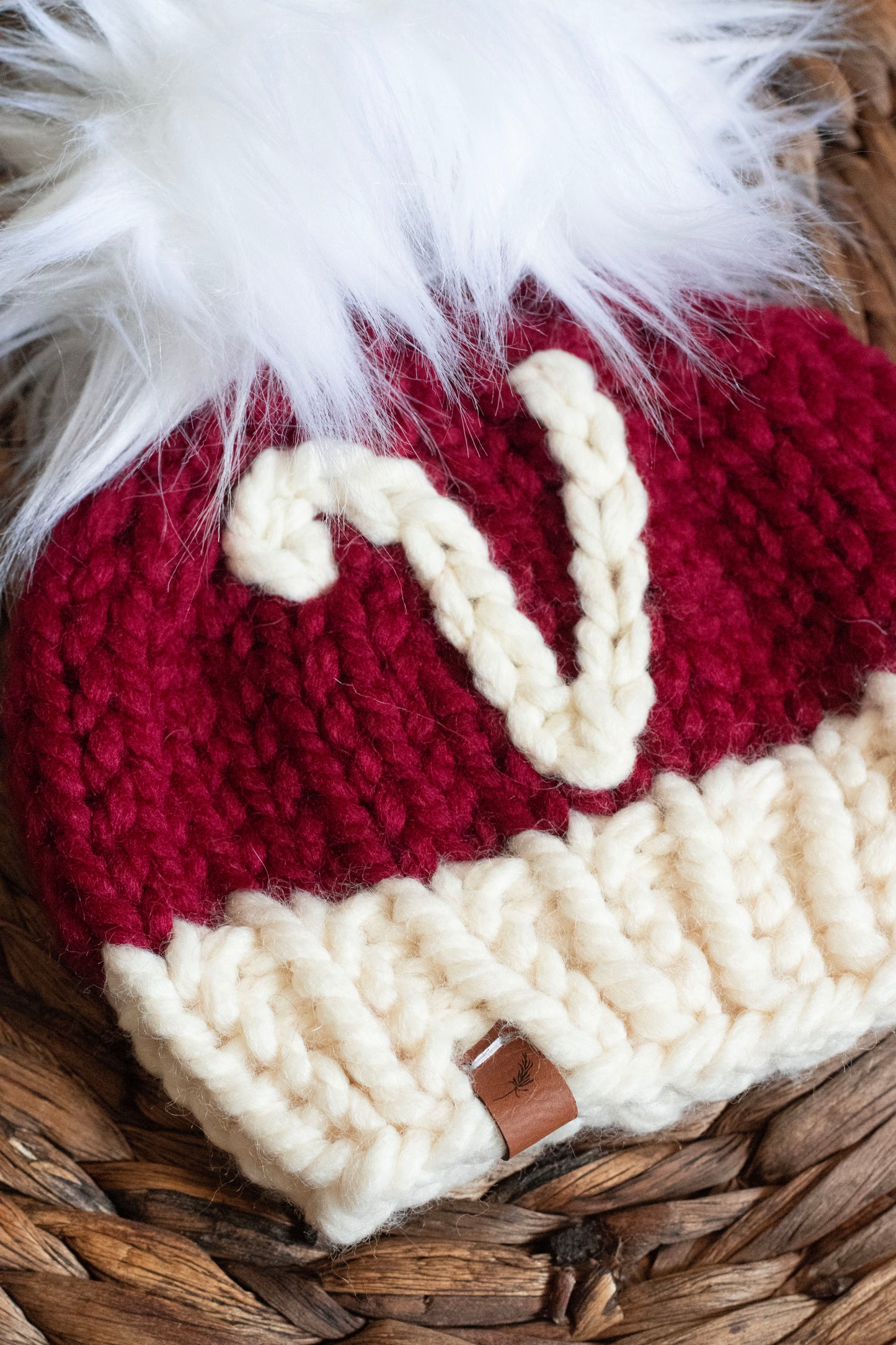 Hand Embroidered Santa Hat with Initial | For Baby and Toddler