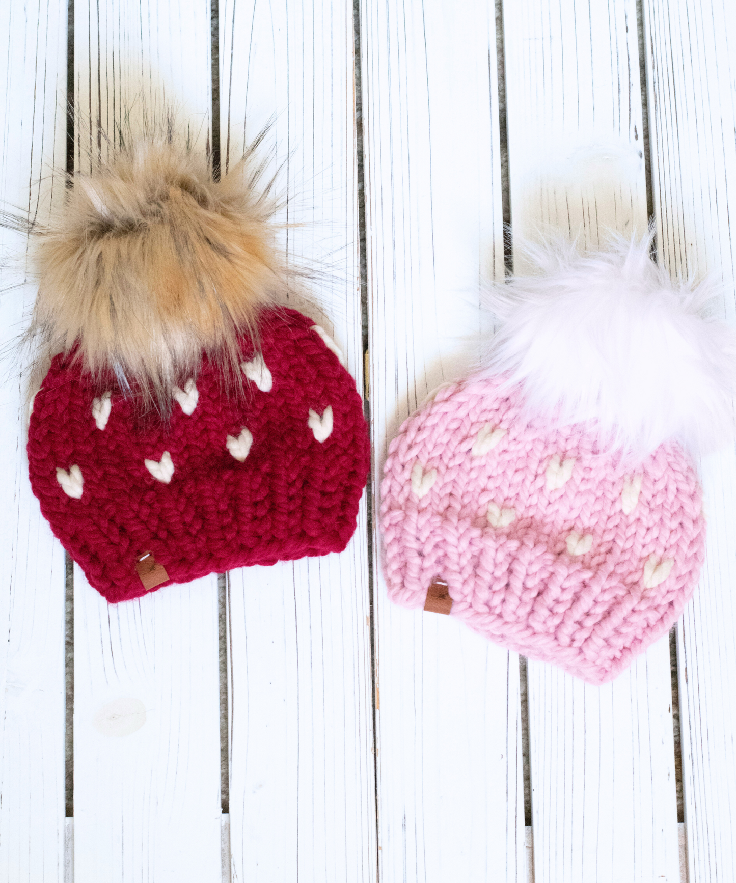Valentines Baby Outfit Baby Girl One-Piece Bodysuit & Knit Hat Size 0-3 Months