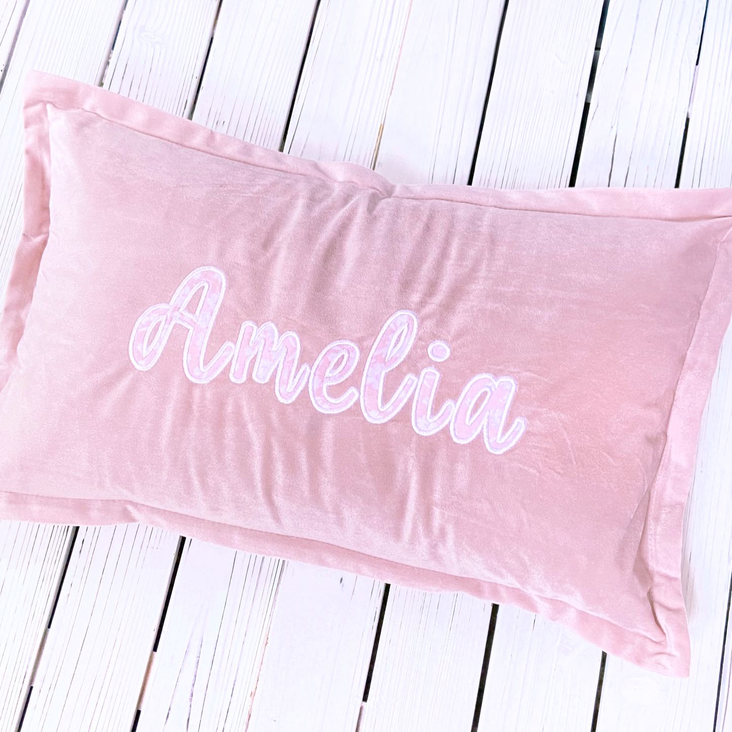 Custom Embroidered Pillow Cover | Baby Name Pillow