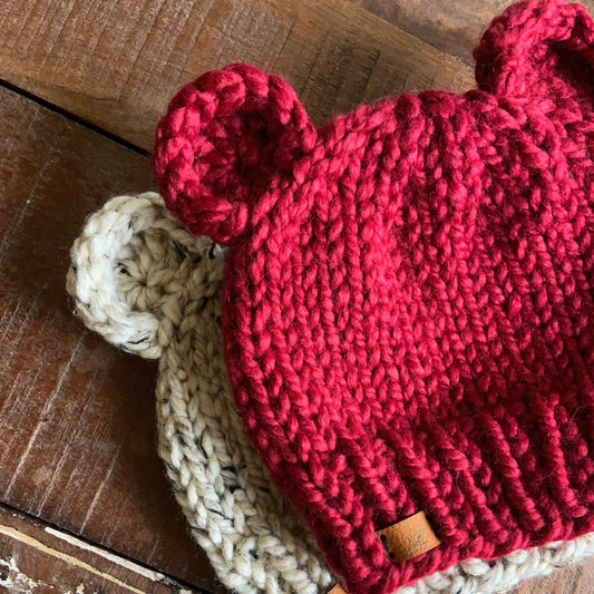 Newborn Knitted Baby Bear Hat | Baby Shower Gift Bestseller