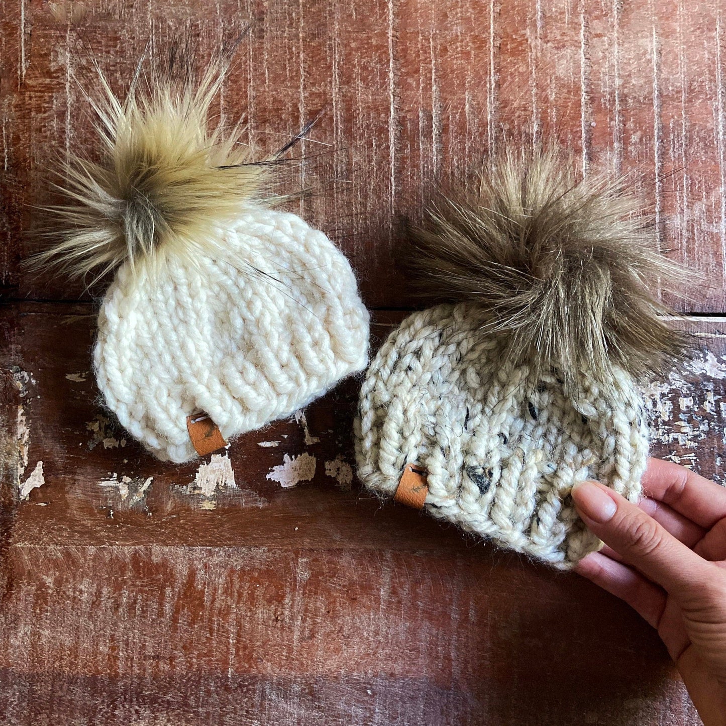 Preemie Baby Knit Hat with Pom Pom | Custom Made for Preemie and Micro Preemie Babies