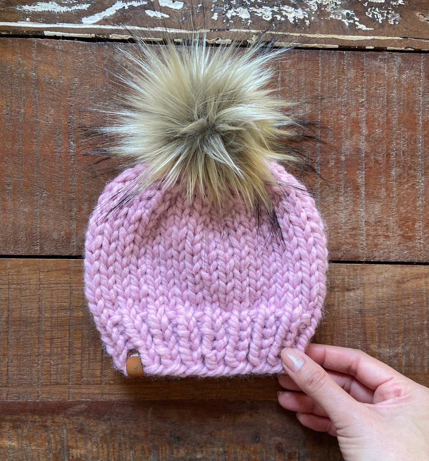Custom Baby Knit Hat Baby Girl | Chunky Knit Hat | Newborn Girl Hat with Pom Pom | Baby Girl Beanie | Girl Baby Shower Gift