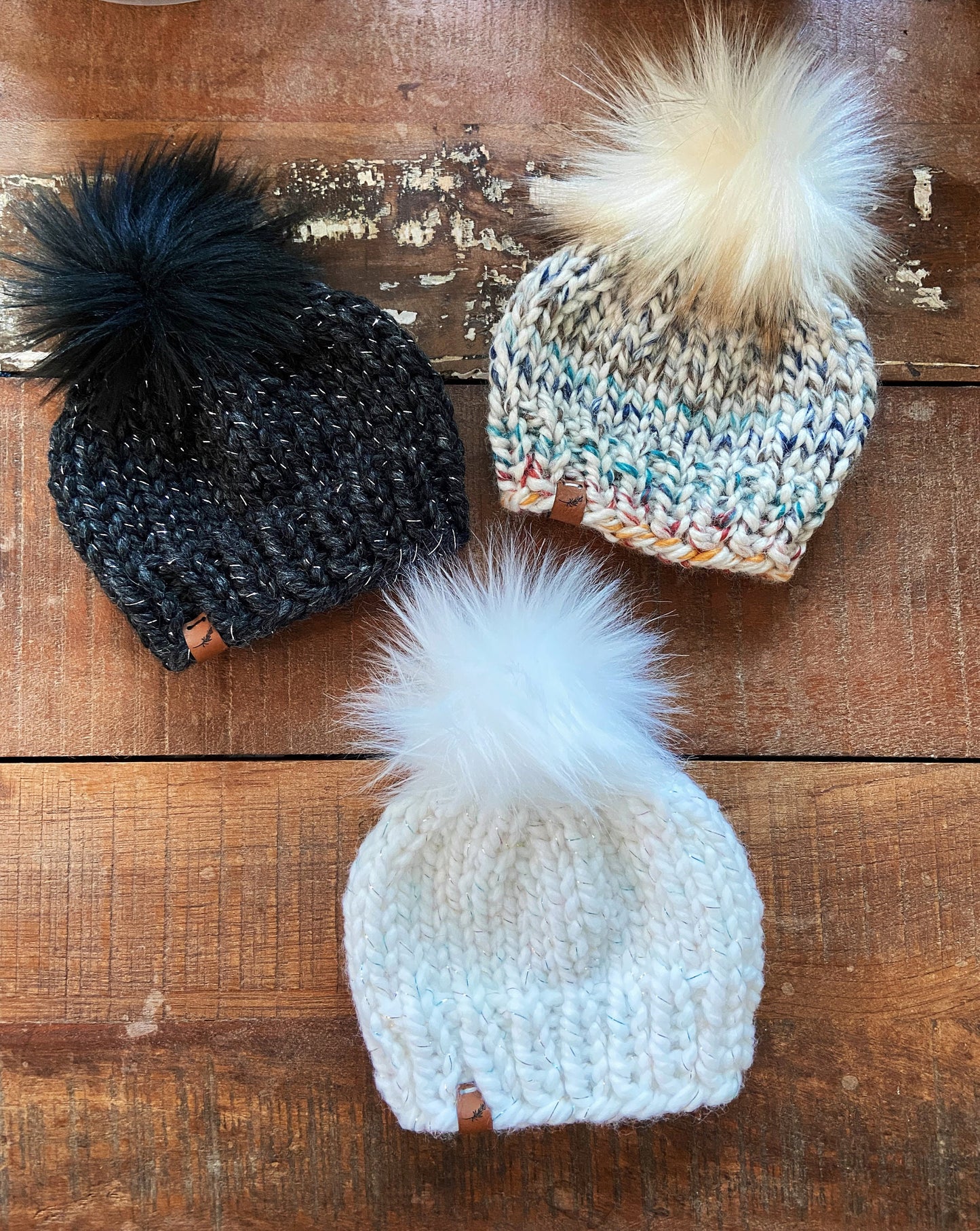 Custom Baby Knit Hat Baby Girl | Chunky Knit Hat | Newborn Girl Hat with Pom Pom | Baby Girl Beanie | Girl Baby Shower Gift
