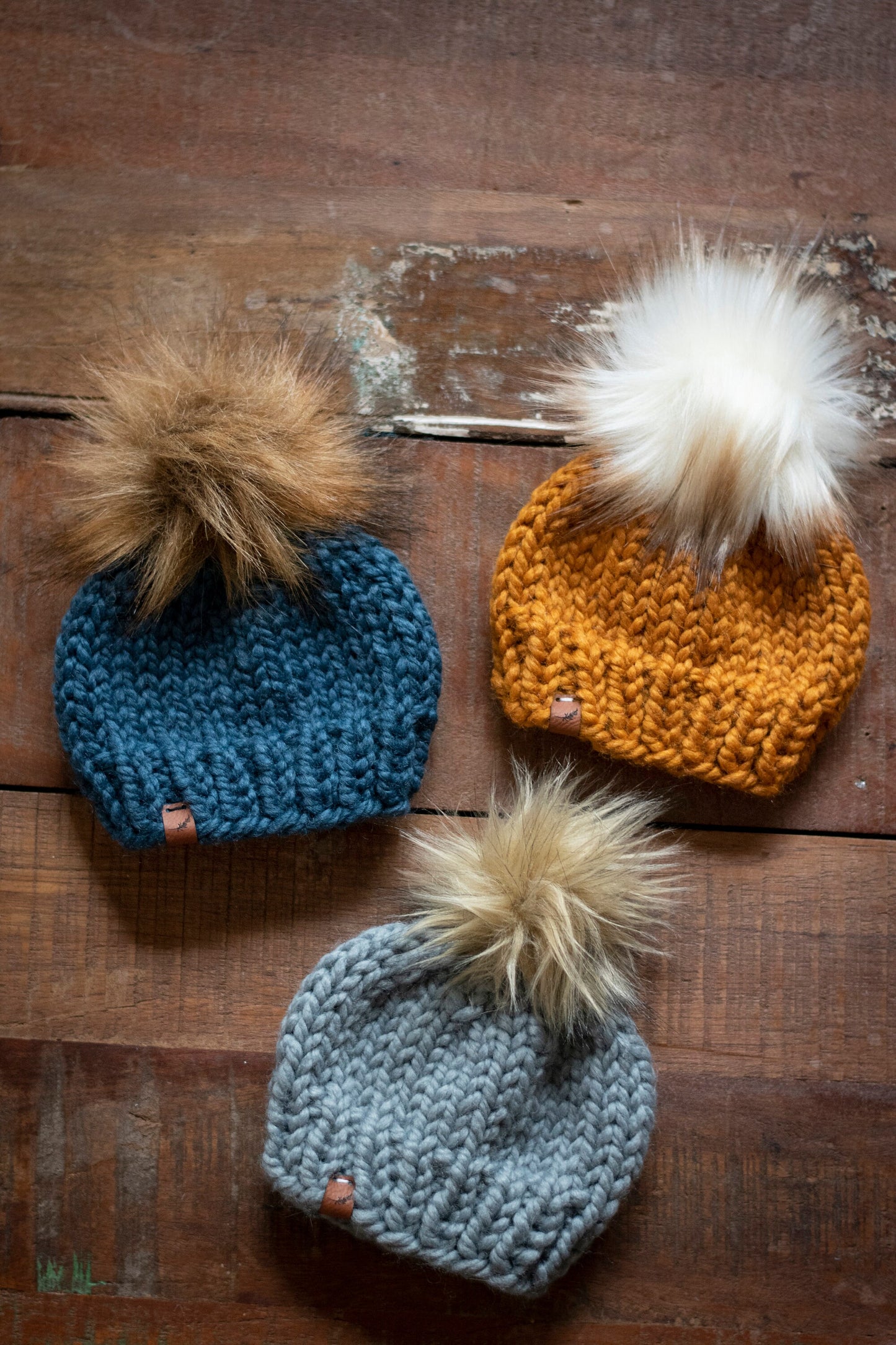 Custom Knit Baby Hat - Choose Yarn Color and Pom Pom | For Baby and Toddler