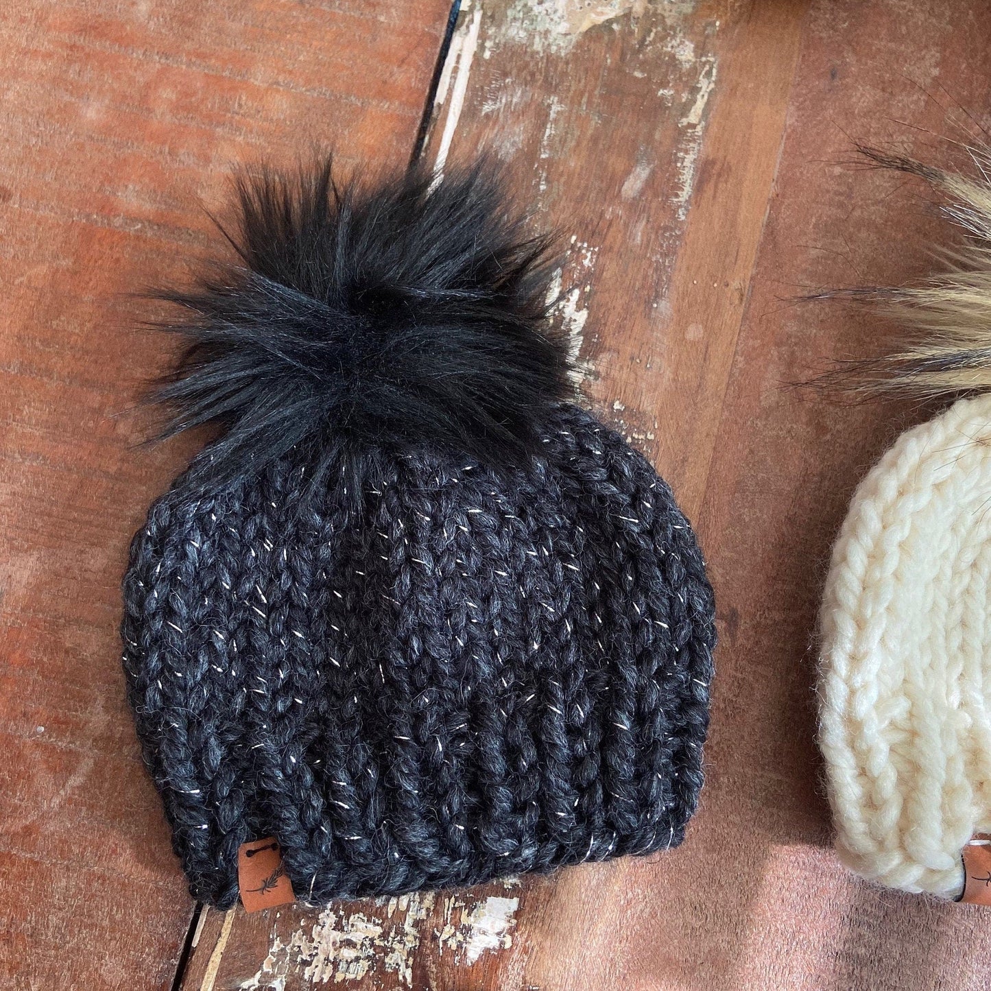 Baby Boy Knit Hat with Pom Pom | Custom Chunky Knit Baby Beanie | 6-to-12 Months