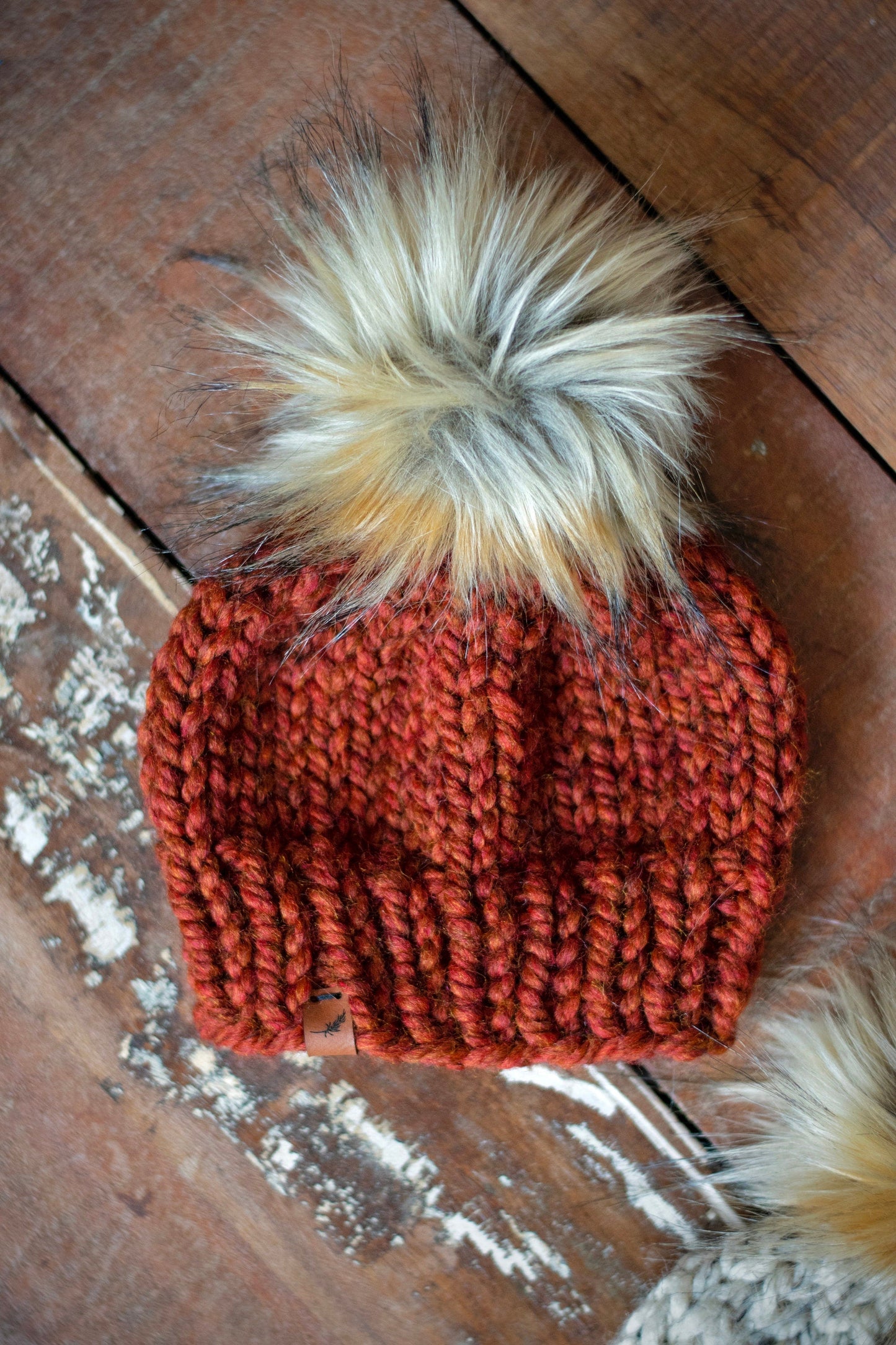 Baby Boy Knit Hat With Pom Pom | Chunky Knit Baby Beanie | 0-to-3 Months