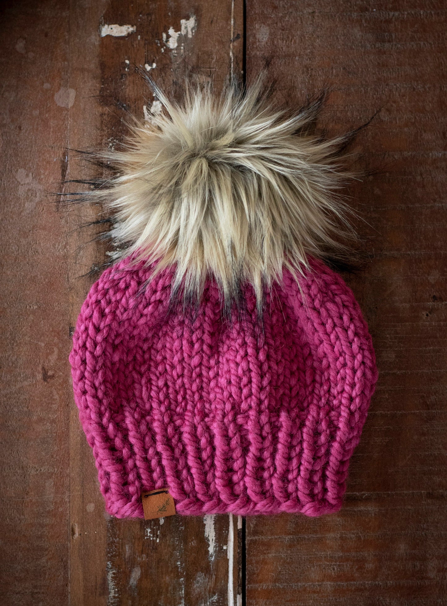 Custom Child Knit Hat with Pom Pom - Choose Yarn Color and Pom Pom