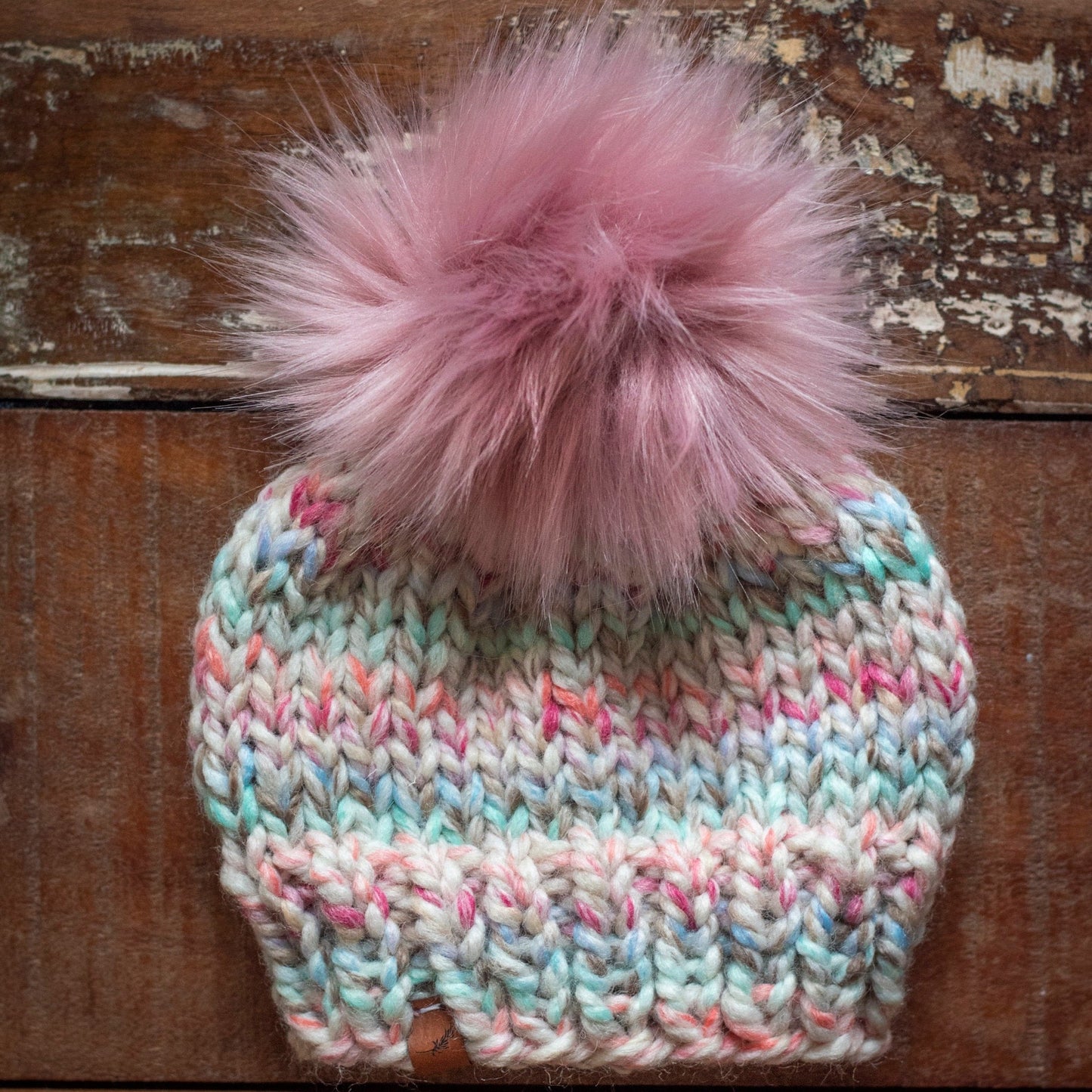 Personalized Baby Knit Hat with Pom Pom | For Baby, Toddler and Child