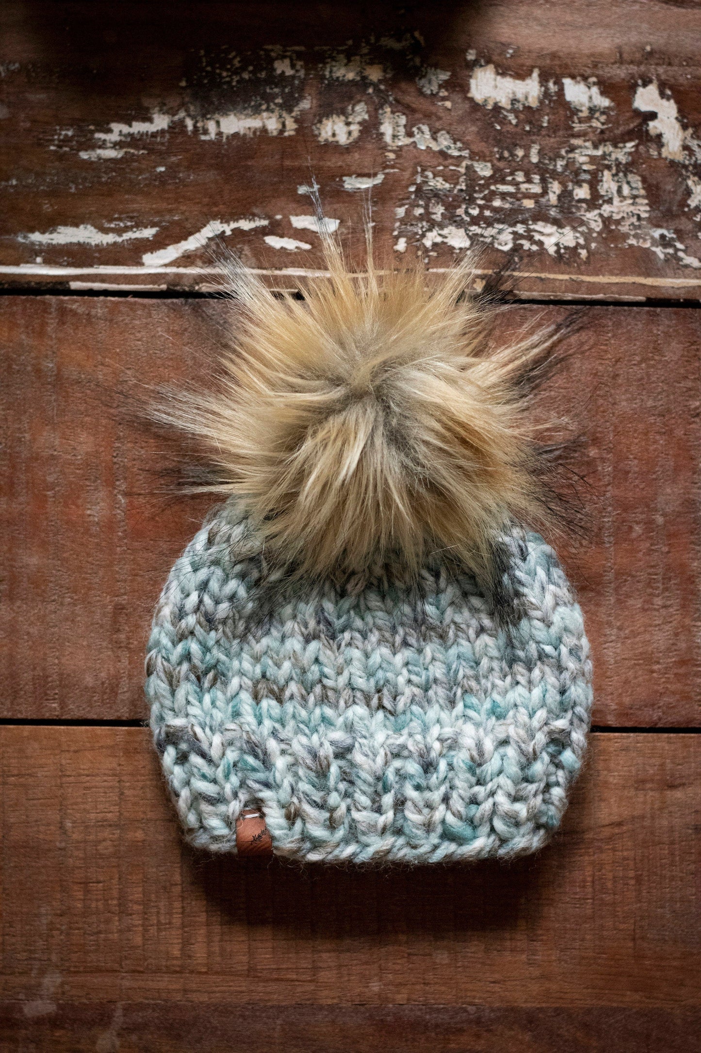 Baby Boy Knit Hat with Pom Pom | Custom Chunky Baby Beanie | 3-to-6 Months