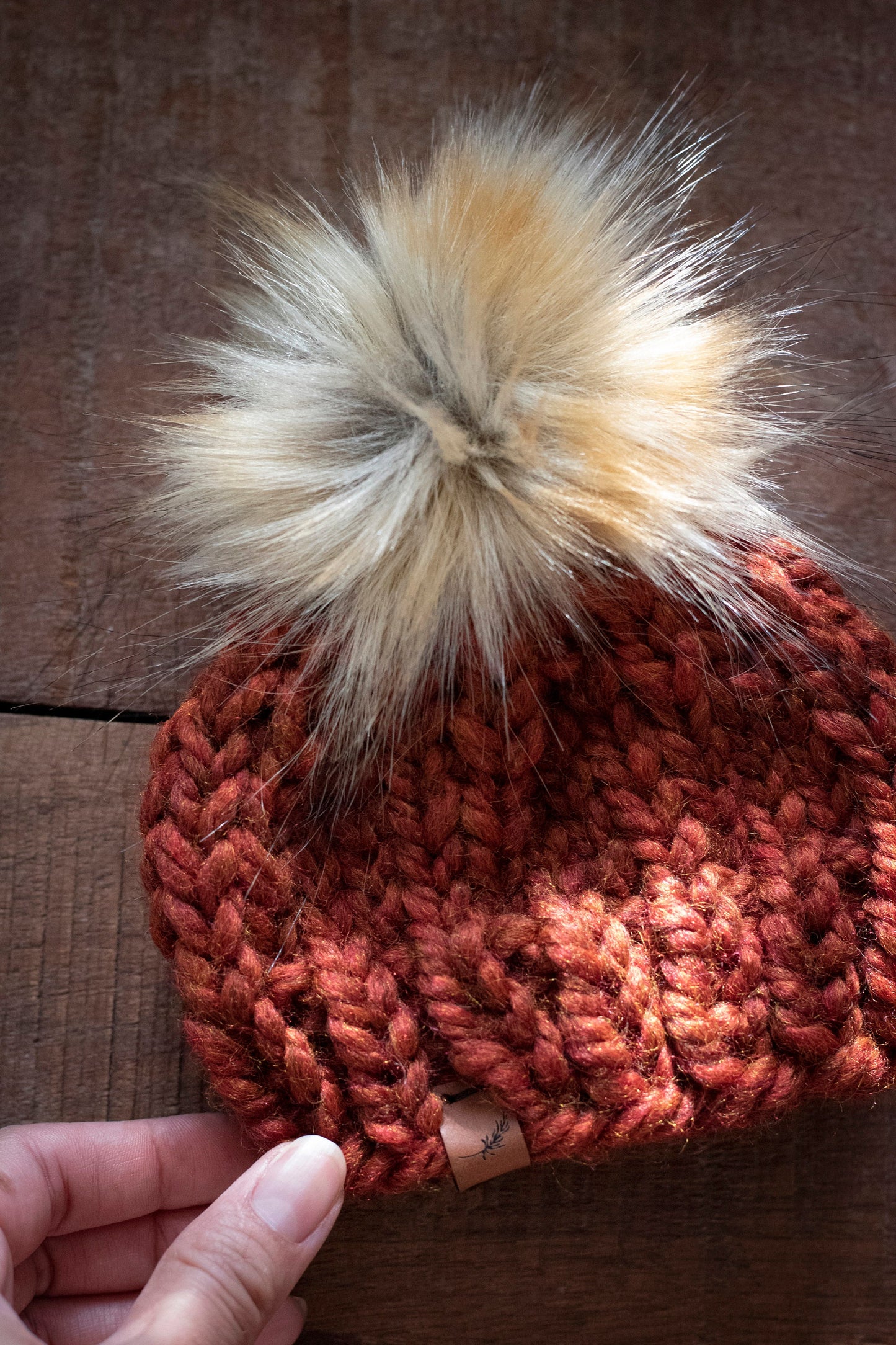 Preemie Baby Knit Hat with Pom Pom | Custom Made for Preemie and Micro Preemie Babies