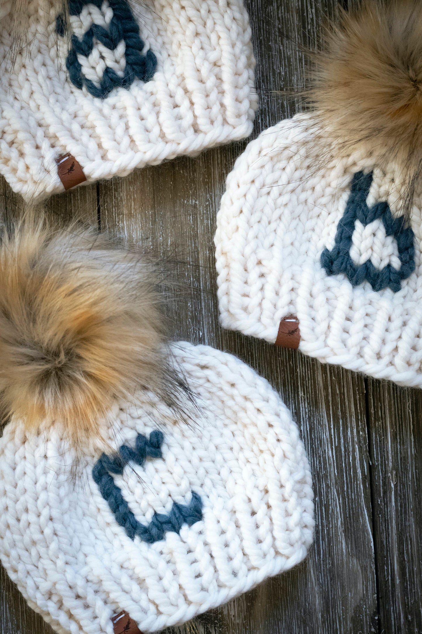 Initial Hat | Baby Knitted Hat with Pom Pom | Custom Monogram | For Baby and Toddler