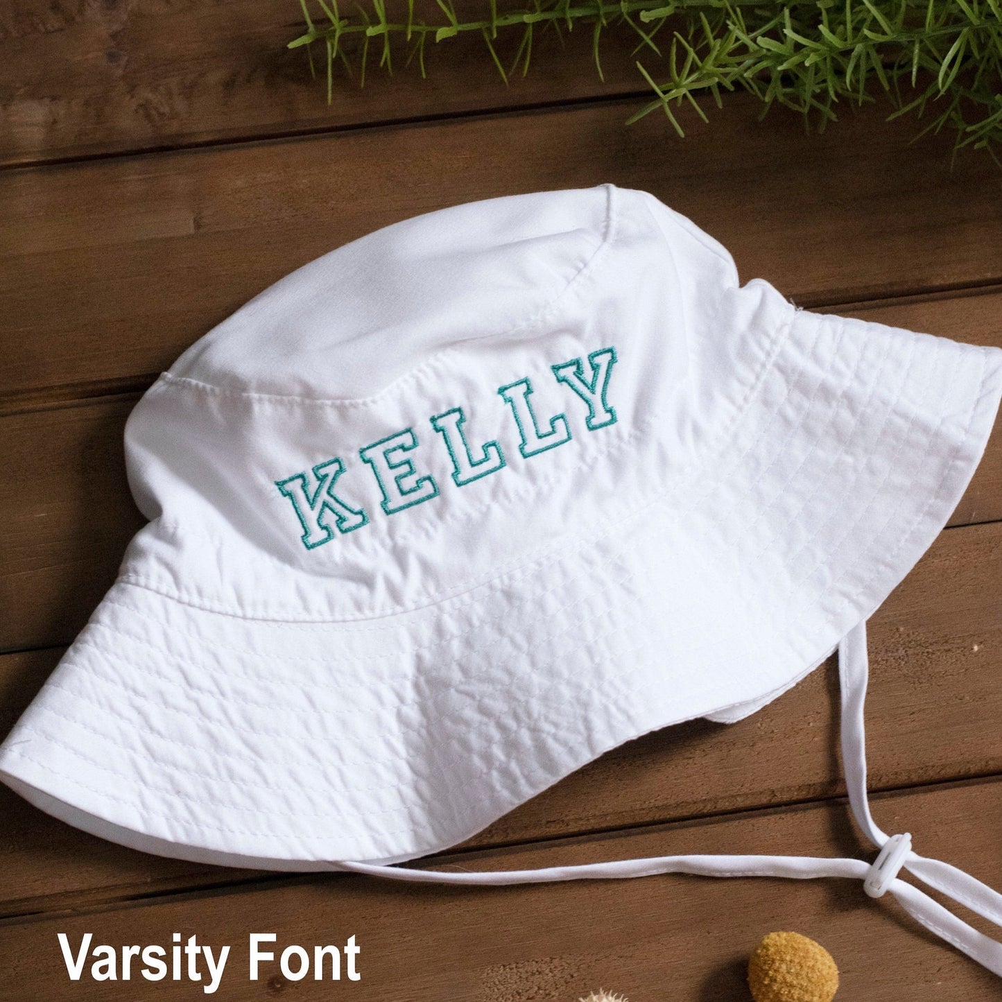 Personalized Baby Sun Hat | Gender Neutral Custom Embroidered Bucket Hat | For Baby and Toddler