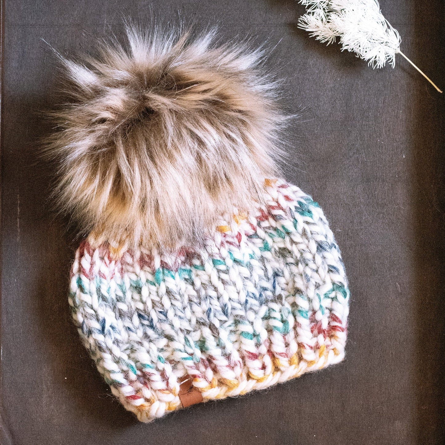 Personalized Baby Knit Hat with Pom Pom | For Baby, Toddler and Child