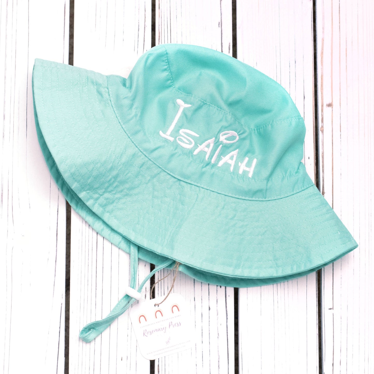 Personalized Baby Sun Hat | Spring Colors | Custom Embroidered Bucket Hat | For Baby and Toddler