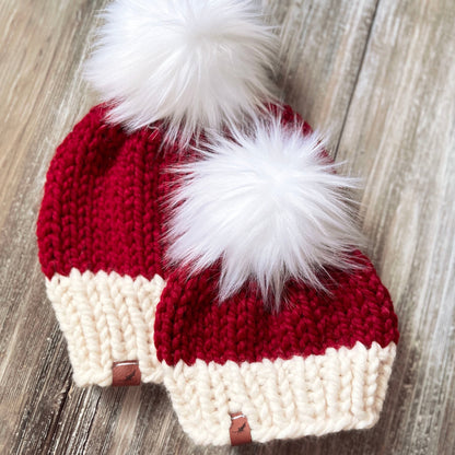 Custom Mommy and Me Knit Santa Hats | Bestseller For Matching with Mommy