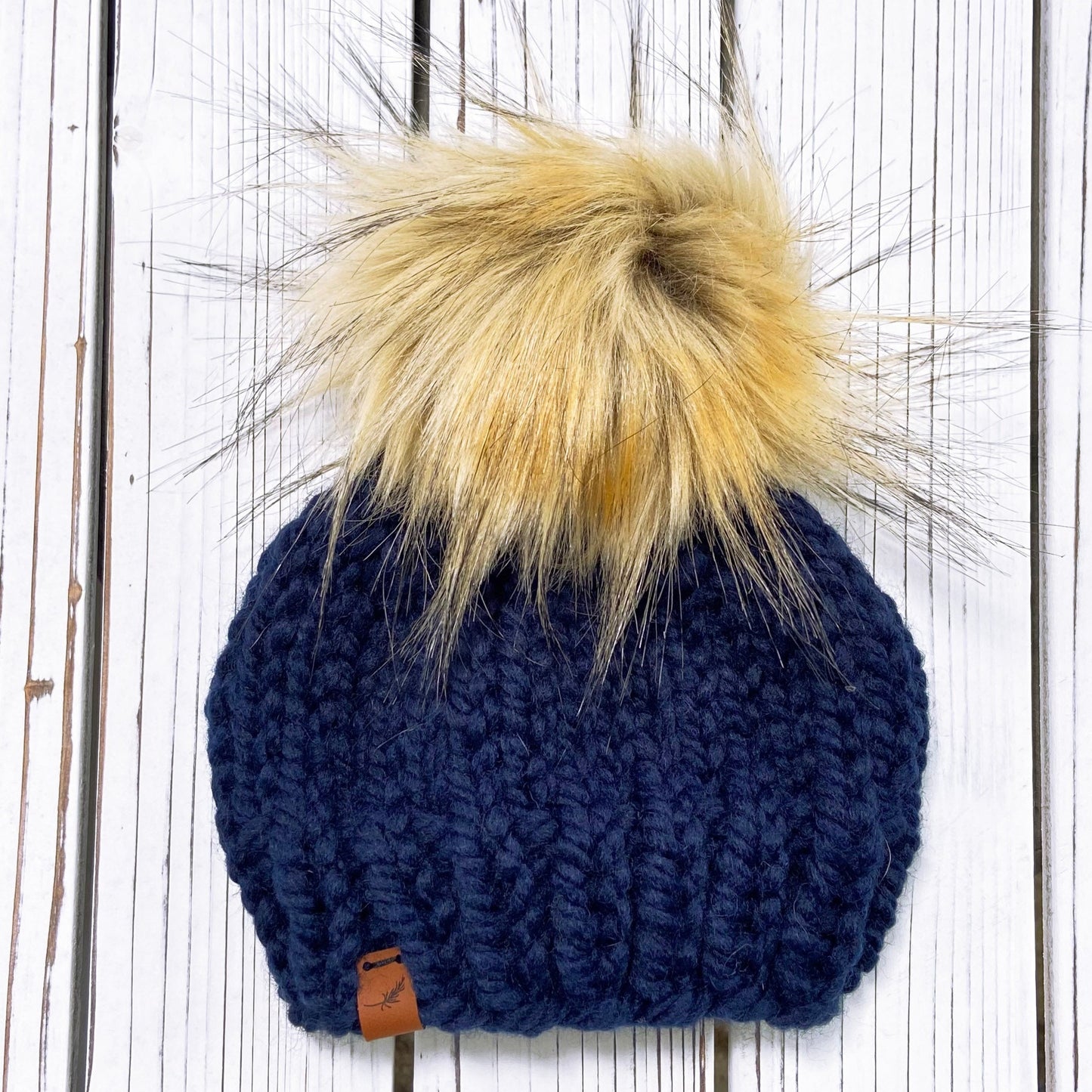Toddler Boy Knit Hat with Pom Pom | Custom Toddler Boy Beanie