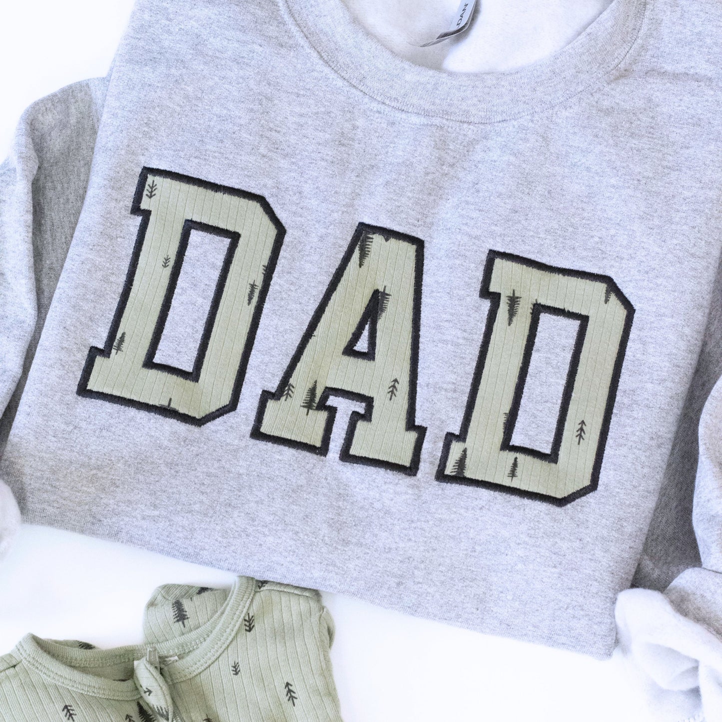 DAD Keepsake Embroidered Sweatshirt With Kids Names on Sleeve