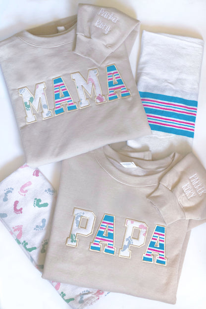 MAMA and DAD Keepsake Sweatshirt Bundle