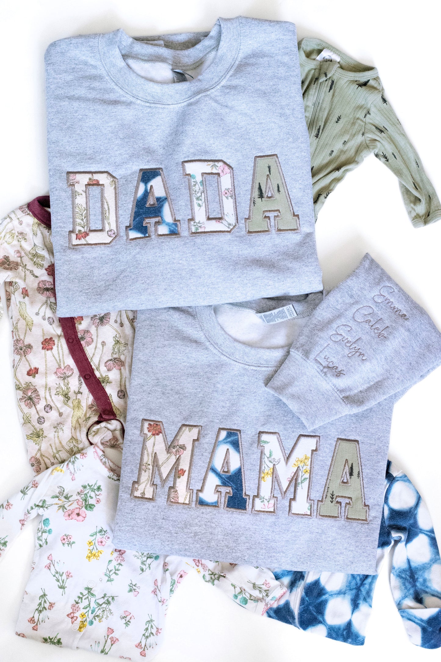 MAMA and DAD Keepsake Sweatshirt Bundle