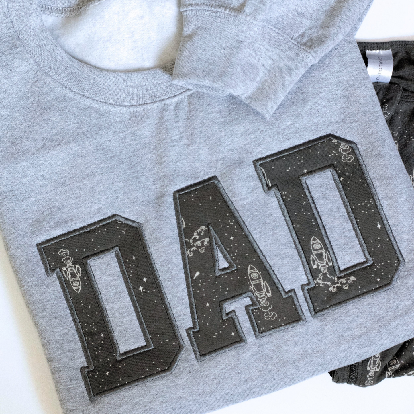 DAD Keepsake Embroidered Sweatshirt With Kids Names on Sleeve