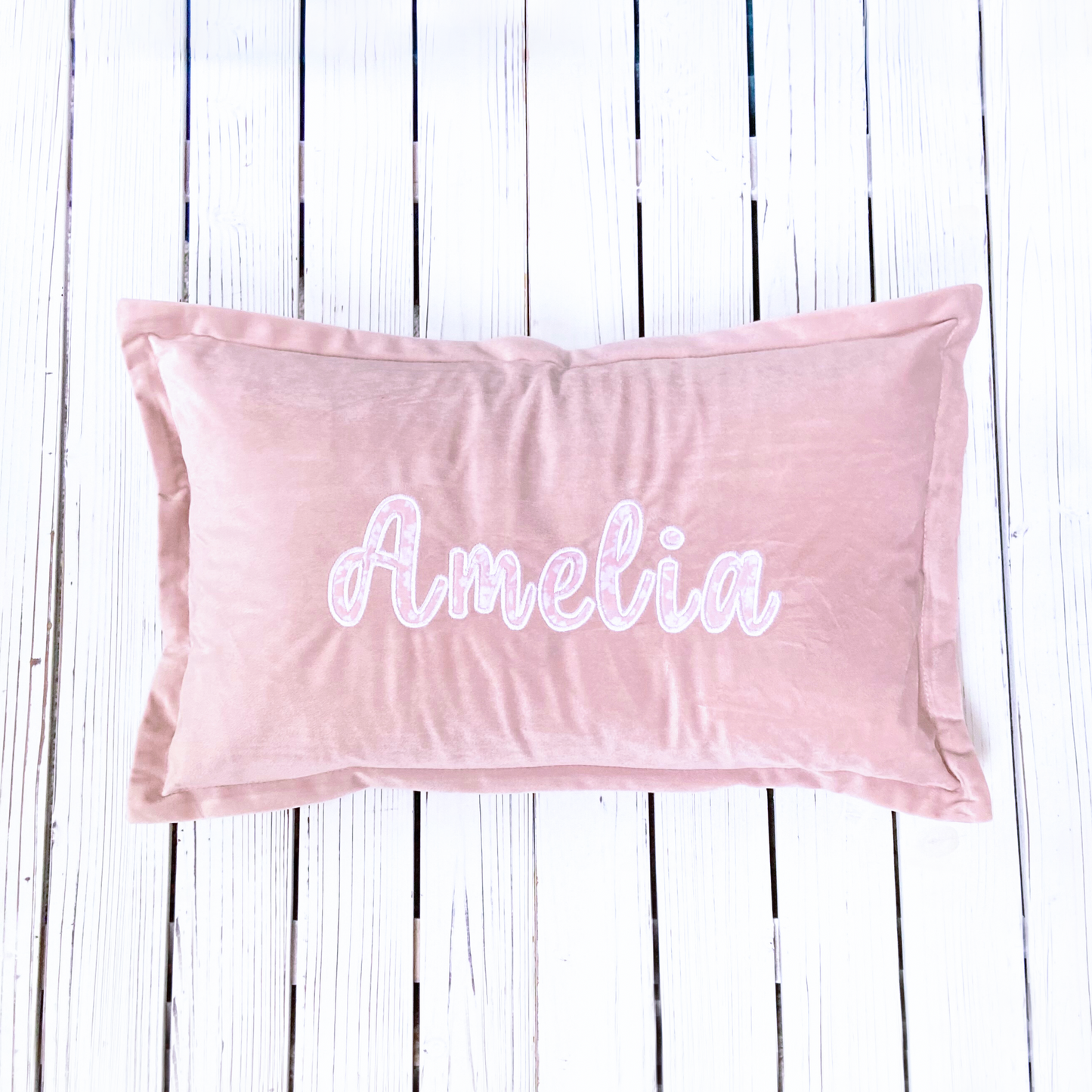 Custom Embroidered Pillow Cover | Baby Name Pillow