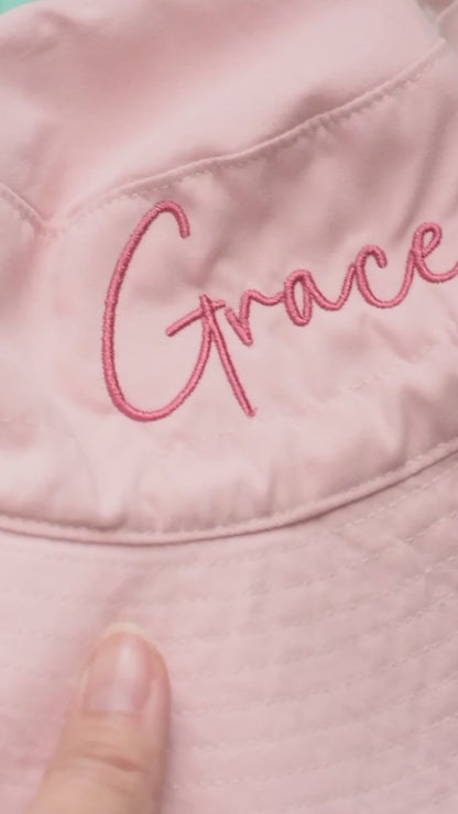 Personalized Baby Sun Hat | Spring Colors | Custom Embroidered Bucket Hat | For Baby and Toddler