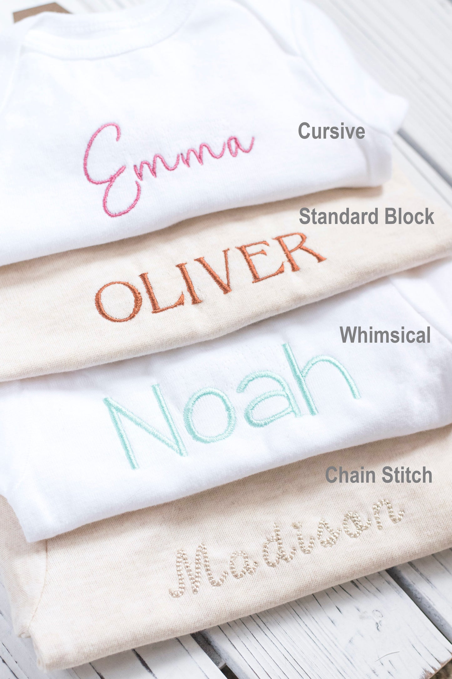 Personalized Baby Bodysuit | Custom Embroidered Baby Bodysuit Long-Sleeve | 0-to-3 Months