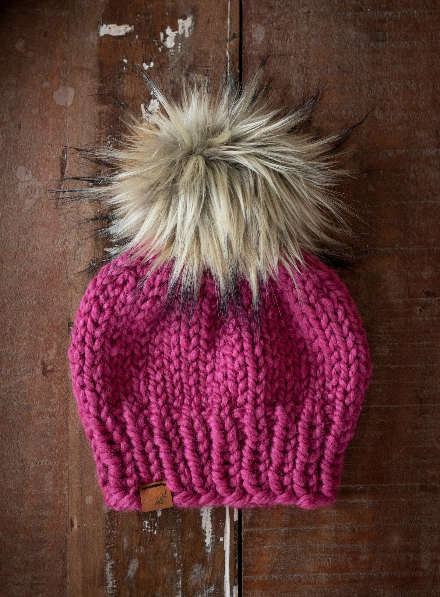 Custom Knitted Toddler Beanie with Pom Pom