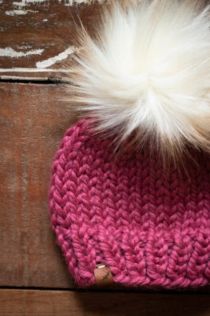 Personalized Baby Knit Hat with Pom Pom | For Baby, Toddler and Child