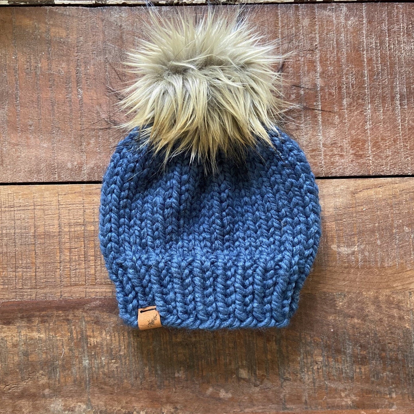 Custom Child Knit Hat with Pom Pom - Choose Yarn Color and Pom Pom