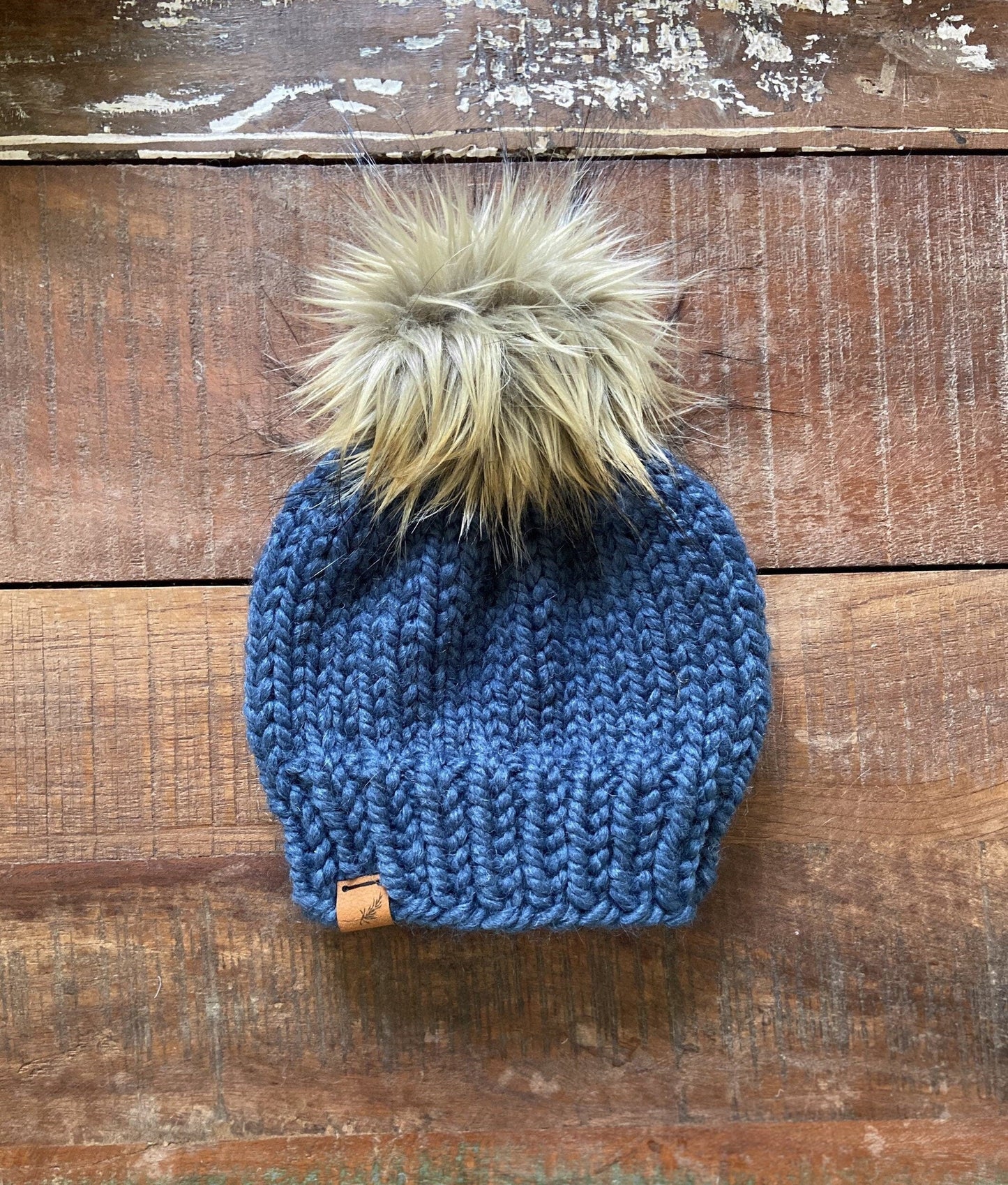 Custom Knitted Toddler Beanie with Pom Pom