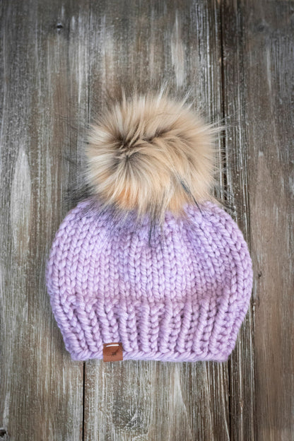 Custom Knitted Toddler Beanie with Pom Pom