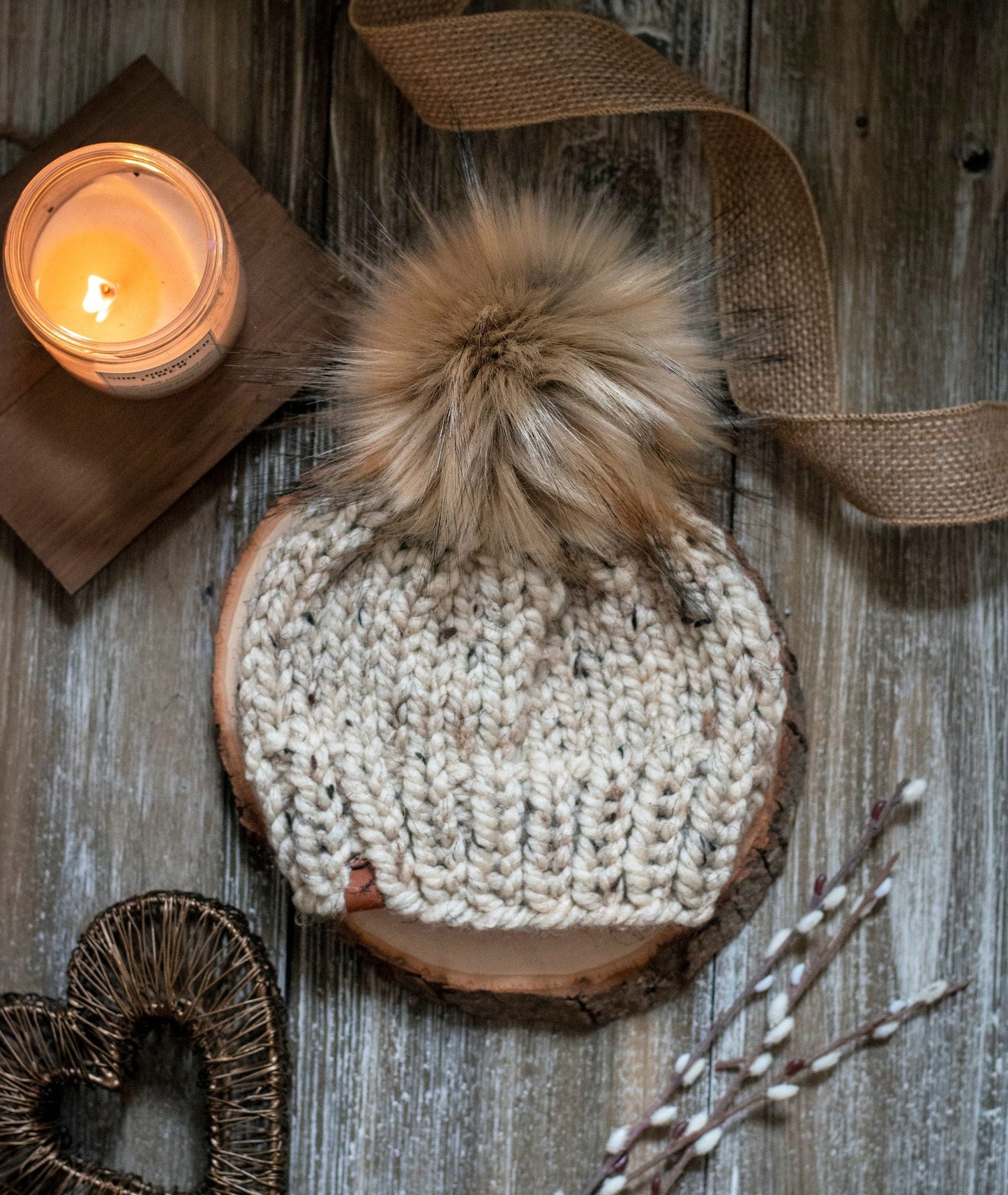 Custom Knitted Toddler Beanie with Pom Pom