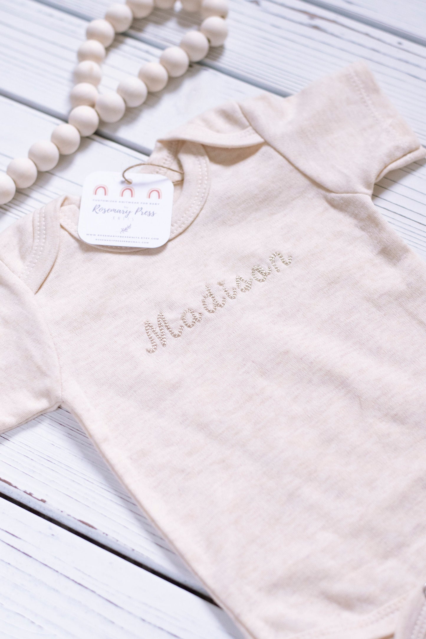 Baby Name Bodysuit Short-Sleeve | 0-to-3 Months | Personalized Baby Gift Bestseller